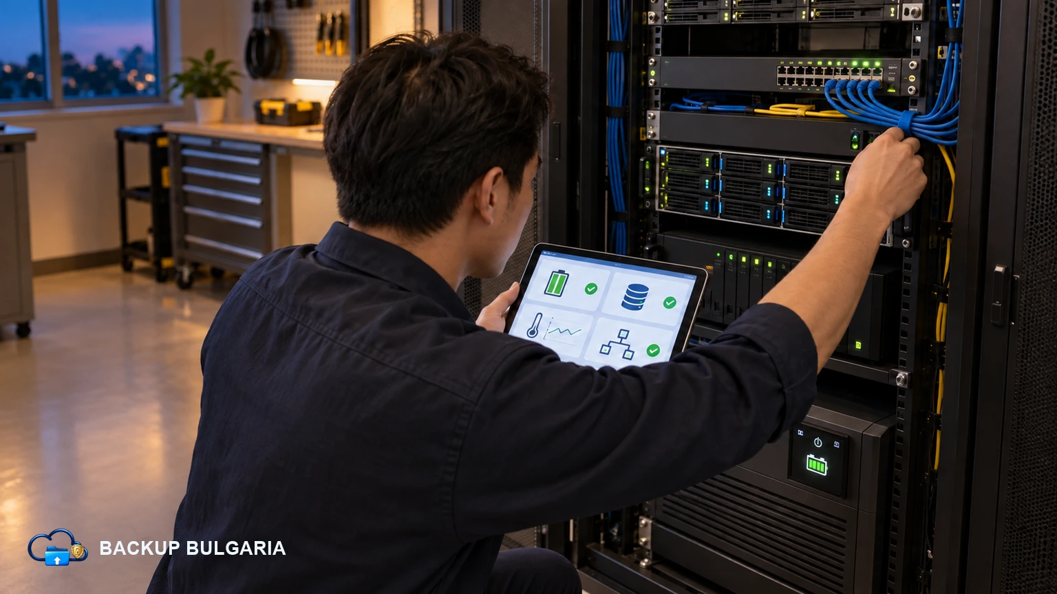 Вечерна планирана проверка на сървърна, мрежова и UPS инфраструктура