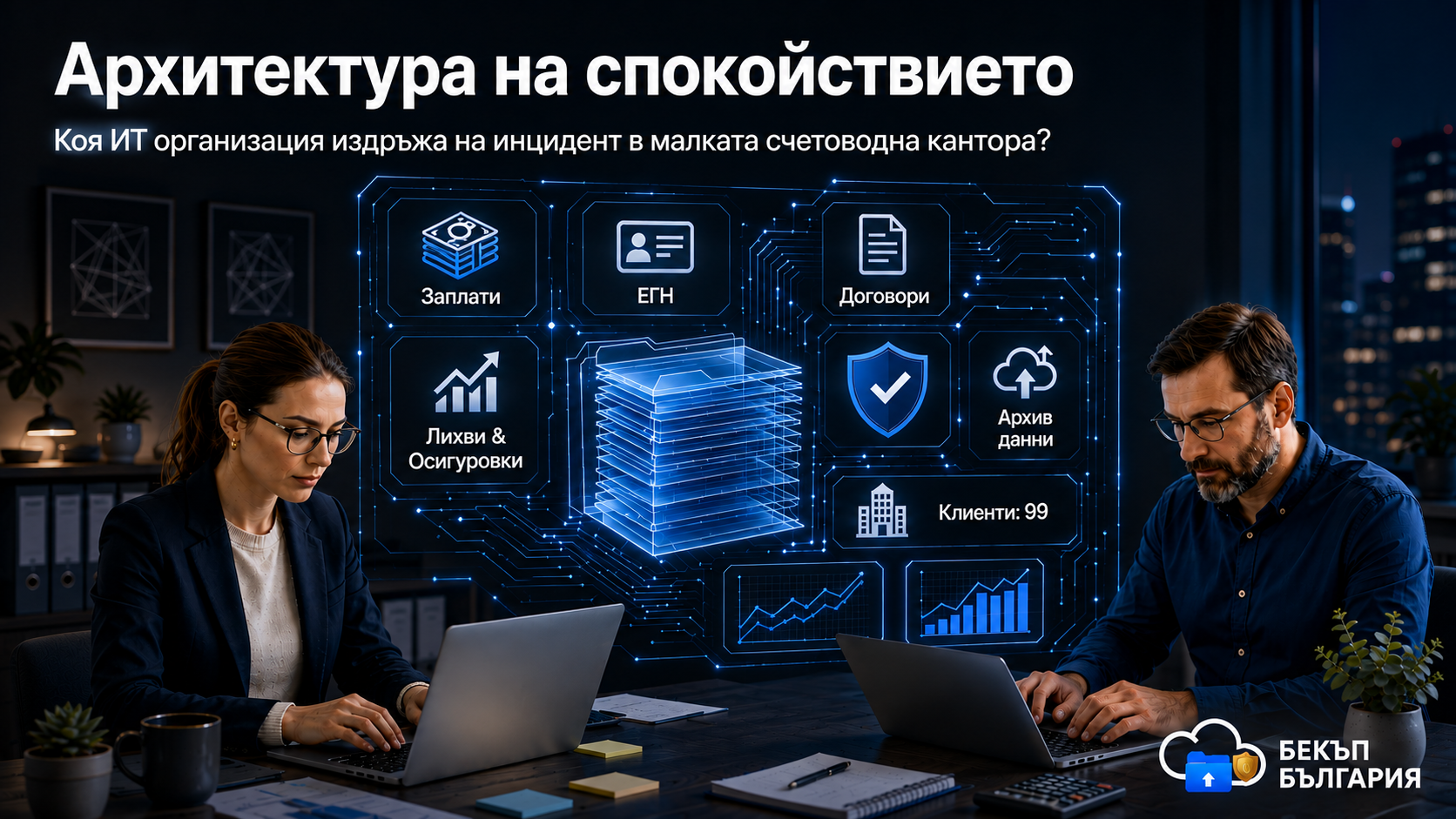 Архитектура на спокойствието: Как трябва да е организирана ИТ поддръжката, за да издържи на инцидент в малката счетоводна кантора