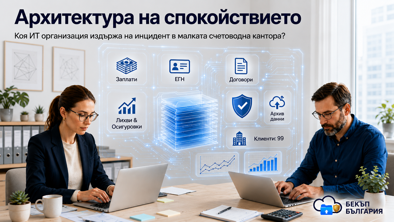 Архитектура на спокойствието: Как трябва да е организирана ИТ поддръжката, за да издържи на инцидент в малката счетоводна кантора