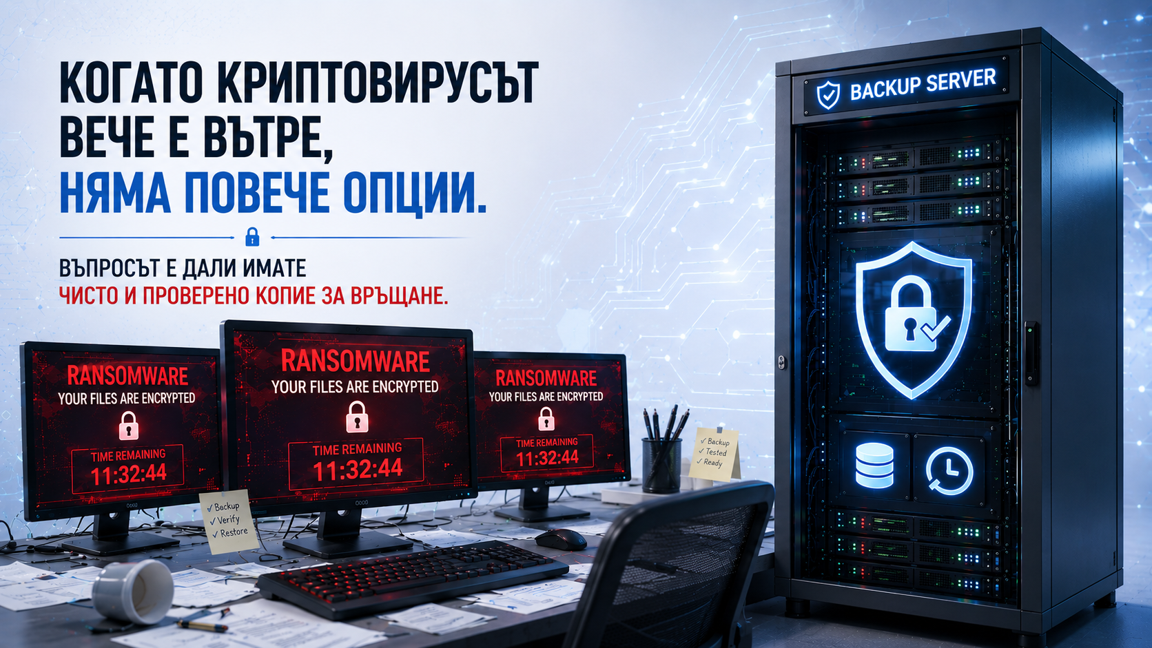 Ransomware и защитен backup сървър