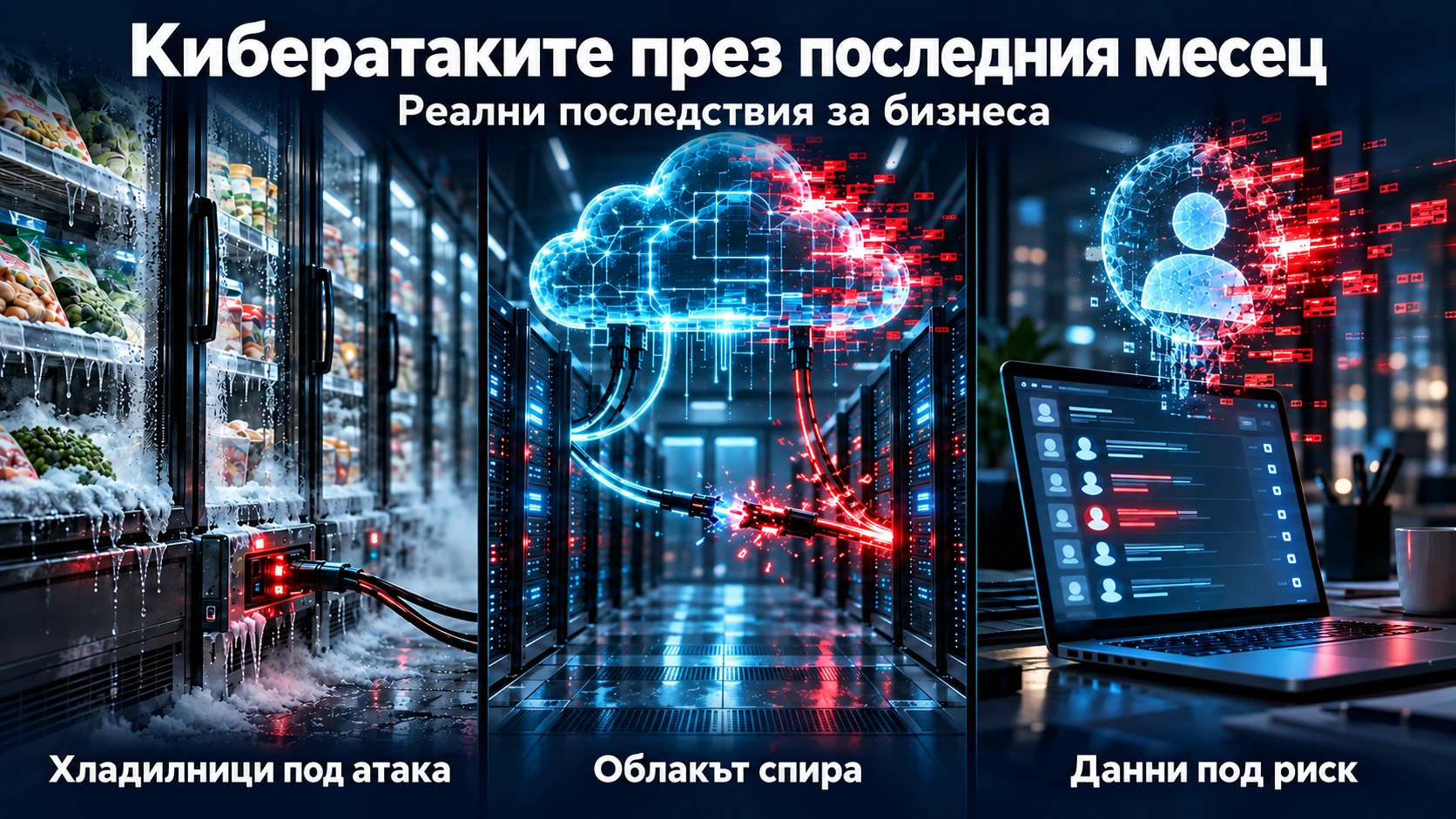 Кибератаките през последния месец: хладилници под атака, облакът спира и данни под риск