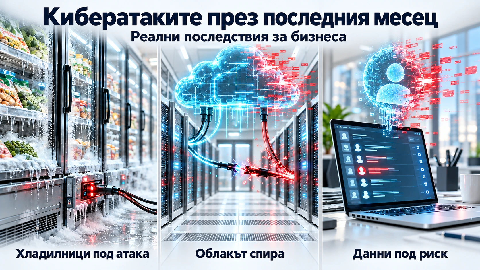 Кибератаките през последния месец: хладилници под атака, облакът спира и данни под риск
