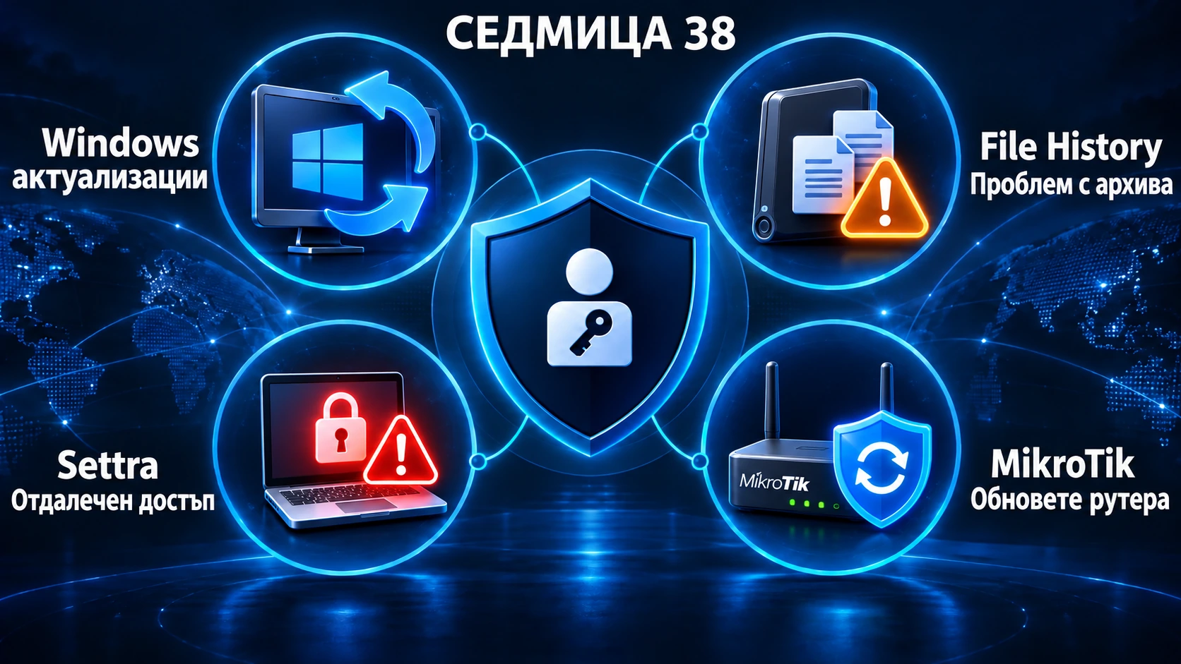 Седмица 38: Windows актуализации, File History, Settra и MikroTik