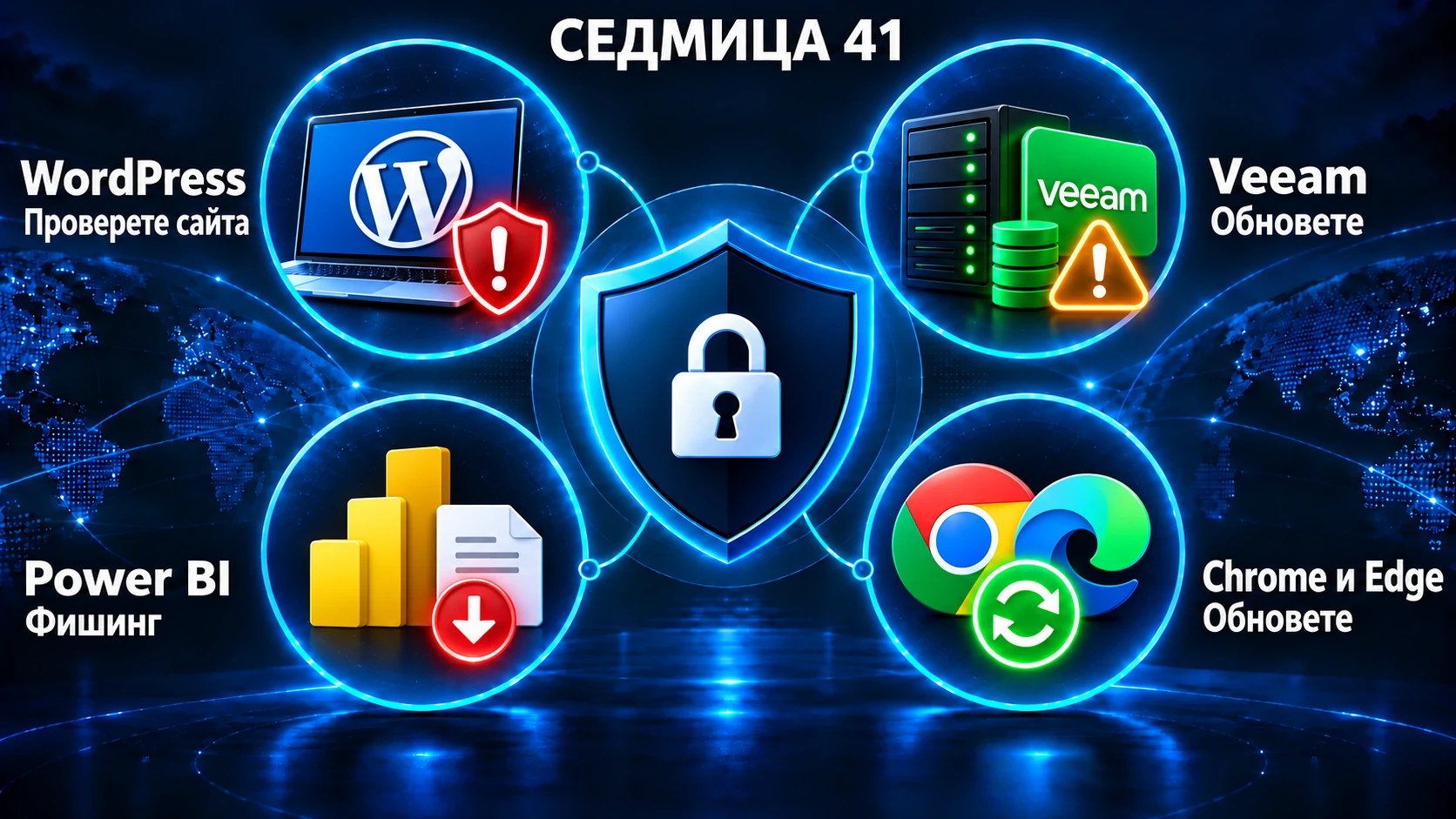 Седмица 41: WordPress, Veeam, Power BI, Chrome и Edge